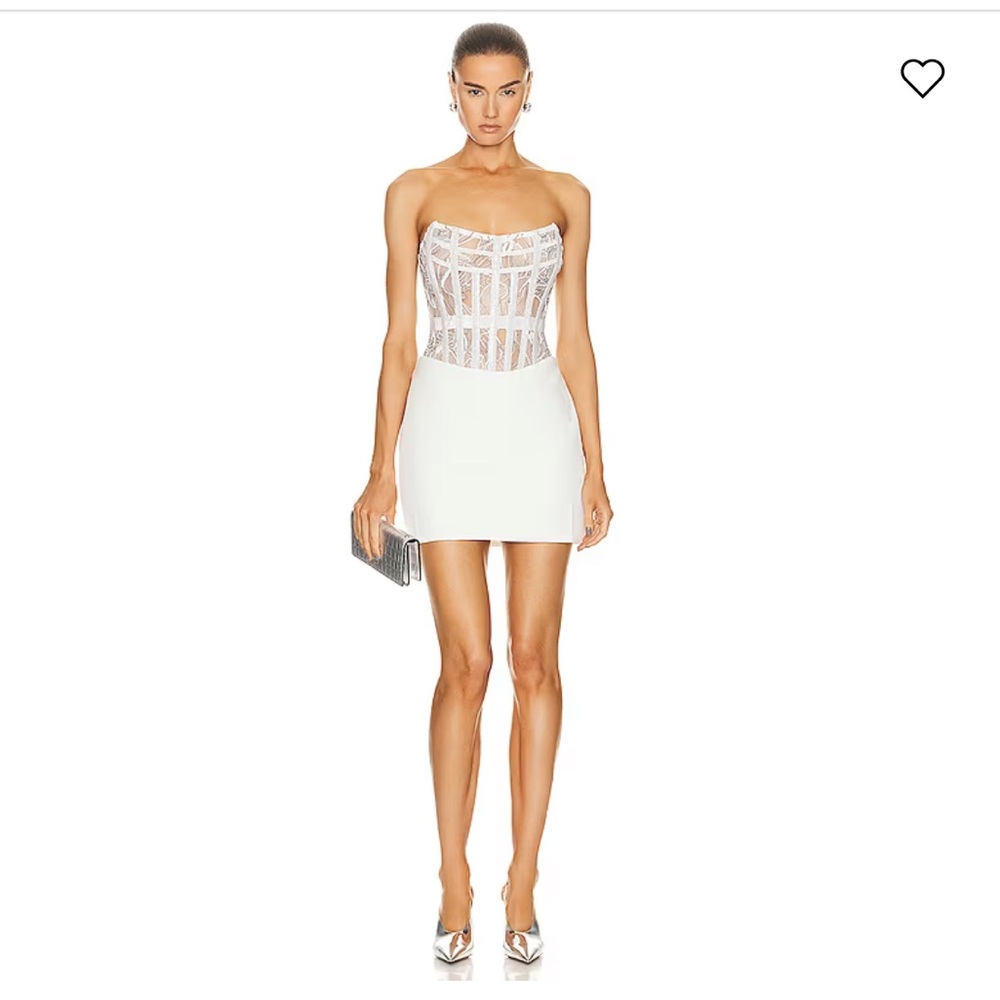 Retrofete White Moni Corset Dress